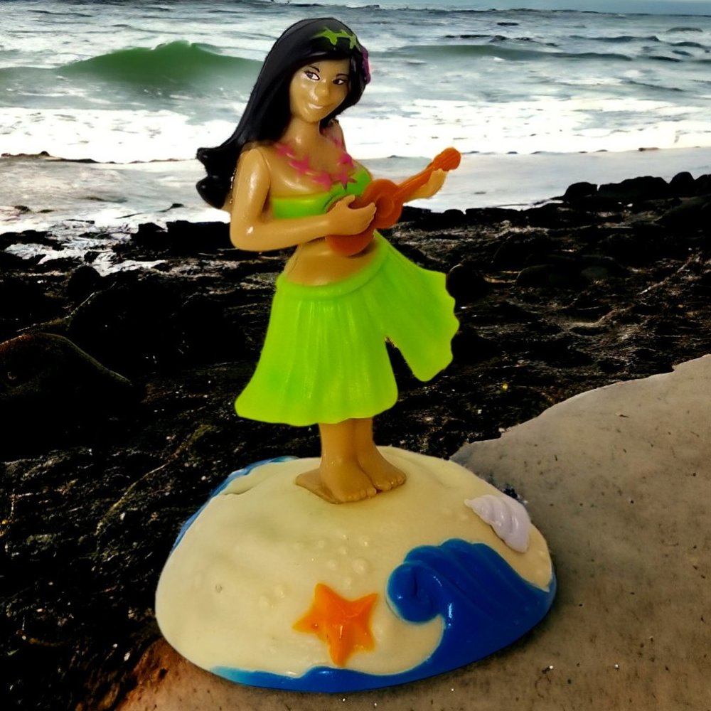 Hula Dancing Girl & Circus Lion Solar Powered Bobble Head Dashboard Decorations